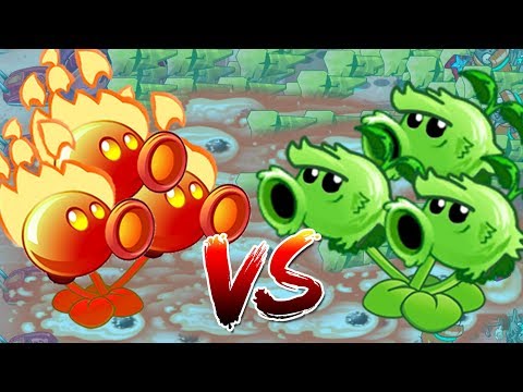 Primal Threepeater vs Three Fireshooter Epic Power Up Showdown | ALL World ALL Zombies