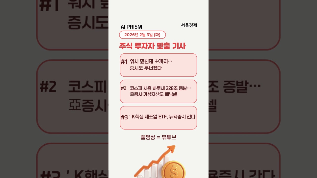 워시 공포에 코스피 228조 증발 [AI PRISM]