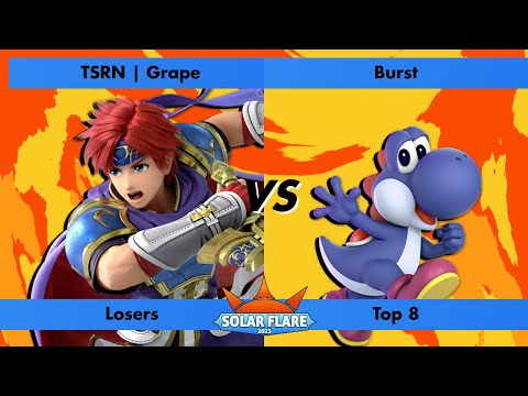 Solar Flare 2023 - Grape (Roy) vs Burst (Yoshi) - Losers Top 8 - Ultimate Singles