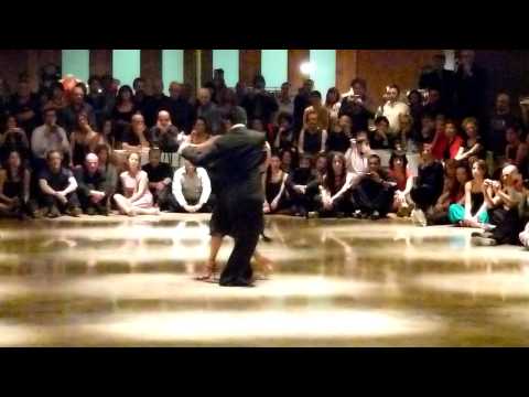  Sebastian Arce  and  Mariana Montes  are  dancing  to  the  tango  "  Esta Noche De Luna  "