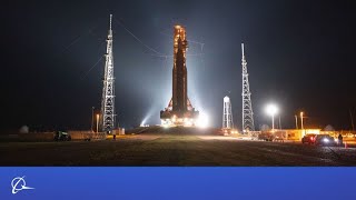Artemis I Space Launch System Rocket Rolls Out for Launch