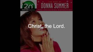 Donna Summer - O Come All Ye Faithful LYRICS - Remastered &quot;Christmas Spirit&quot; 1994/2005
