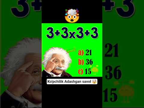 🤯 Matematik savol..? #mantiqiysavollar #savollar #mantiqiy #savoljavob