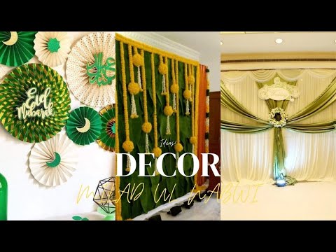 Milad-ul-Nabwi Decor 2022 | Milad decoration ideas | Green Curtains | #diycrafts #lighting #curtains