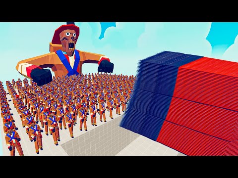100x ZOMBIE FIREFIGHTER + 1x GIANT vs 3 EVERY GOD - Totally Accurate Battle Simulator TABS