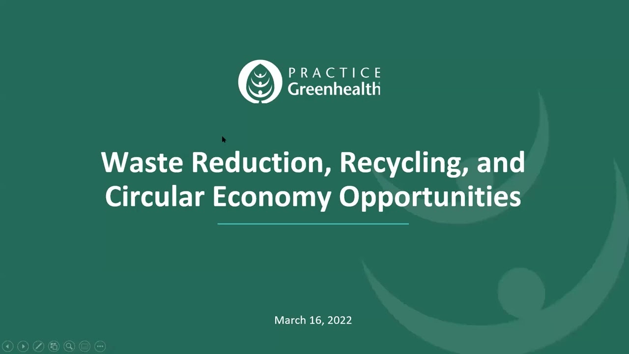 Waste Reduction, Recycling and Circular Economy Opportunities