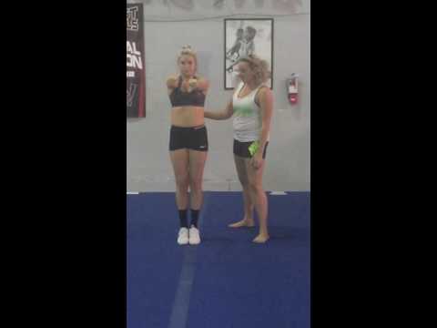 Standing back tuck on mat