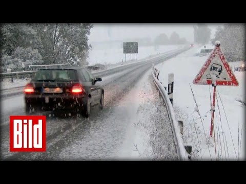 Schnee: Winter im Oktober - Autofahrer überrascht ( zu kalt )