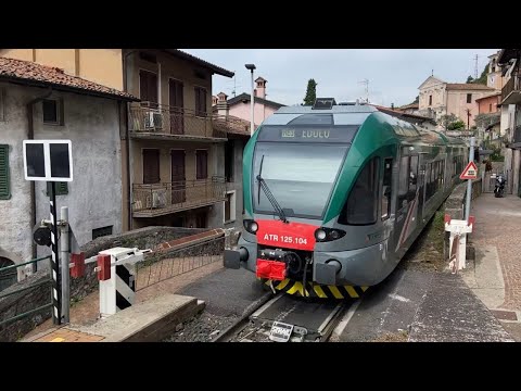 DA NON CREDERE… il paesino (Vello) CRESCE sulla FERROVIA!! passaggio a livello PIÙ PICCOLO d’ISEO