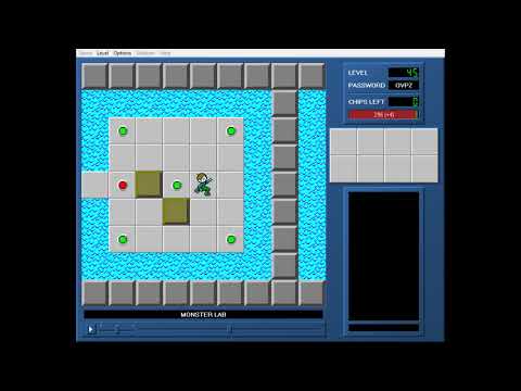 Chip's Challenge 1 Level 45 (Monster Lab) - 292 seconds