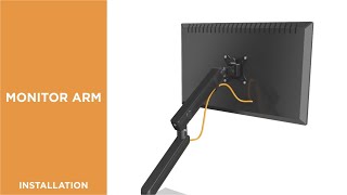 Single Monitor Aluminum Slim Spring-Assisted Monitor Arm with USB Ports-LDT20-C012U