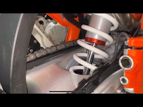 Removing a Rear WP Shock on a 2023 KTM with Linkage Suspension 4K