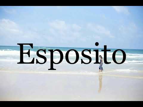 How To Pronounce Esposito🌈🌈🌈🌈🌈🌈Pronunciation Of Esposito