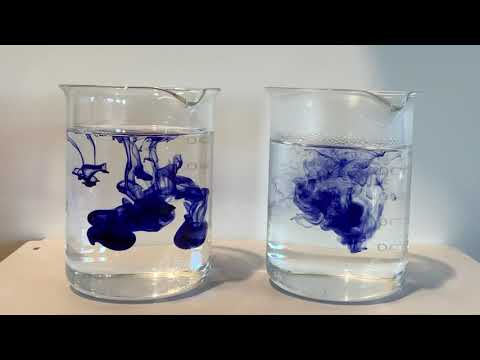 Tinte im Wasser - Vermischung bei unterschiedlichen Temperaturen