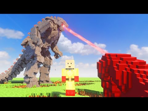 One Punch Man SAITAMA vs MECHAGODZILLA in TEARDOWN