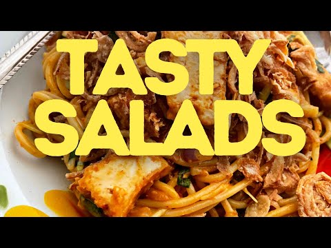 Burmese Salad Series 1: Tomato, Tofu, Cabbage, & Noodle Salads