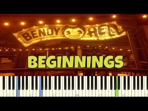 Bendy and The Ink Machine Chapter 5 Song - Beginnings Piano Tutorial - HalaCG