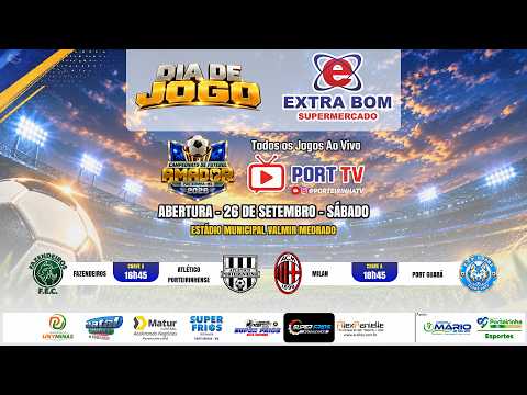 AO VIVO: AMADOR DE PORTEIRINHA 2026 | RODADA 01 | DIA DE JOGO - EXTRA BOM SUPERMERCADO!
