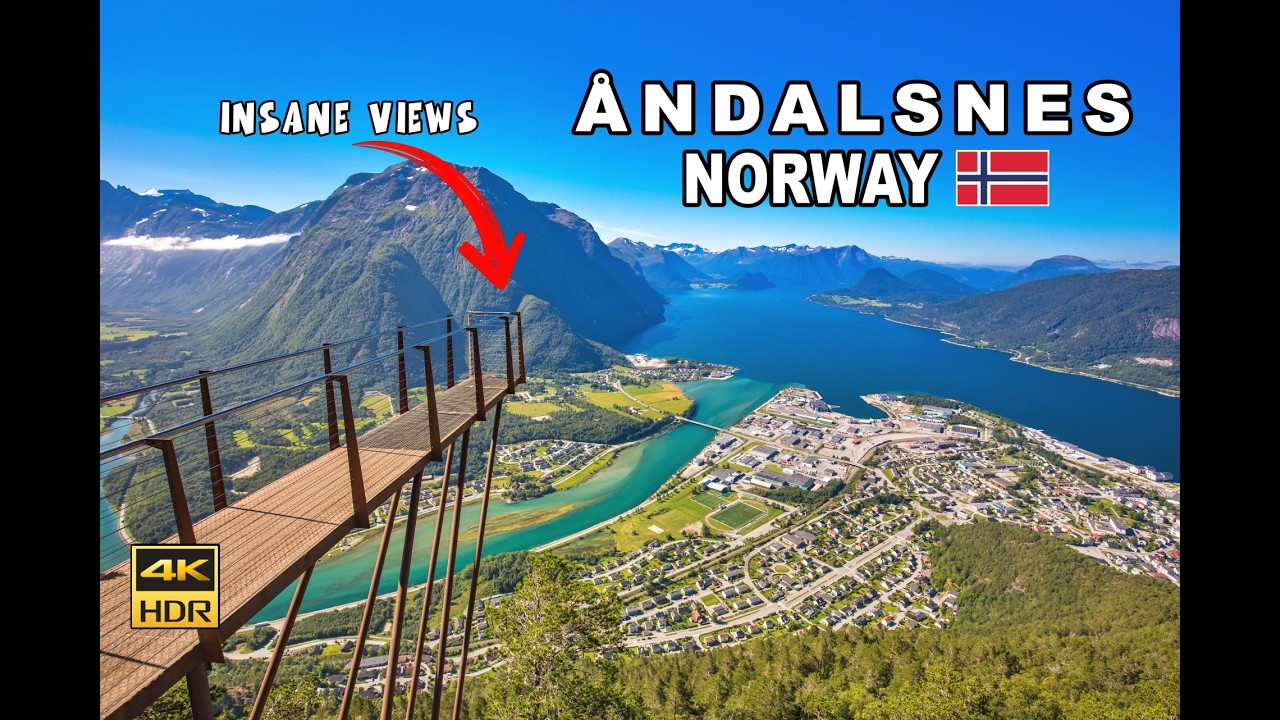 Åndalsnes 4K 🇳🇴 Rampestreken, Romsdalen Gondola & Cruise Ship And epic Drone views 4K 60 fps