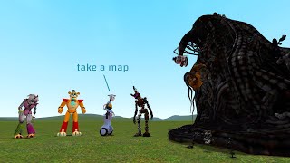 Animatronic Size Comparison in Gmod FNAF Security Breach