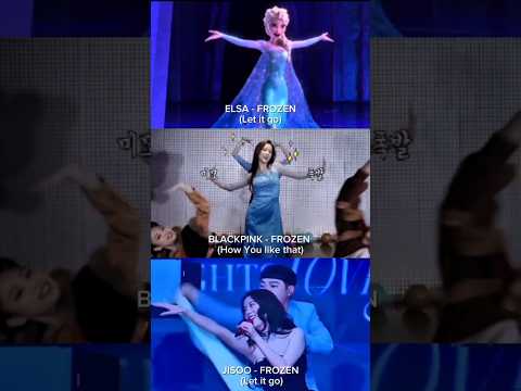 ELSA FROZEN X BLACKPINK FROZEN (how you like that) let it go... #blackpink #frozen #shorts