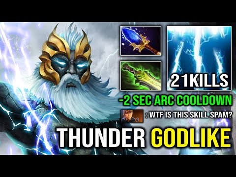 BRUTAL GOD OF KS Instant Delete 100% Full Magic Burst DPS with -2 Sec Arc Lightning CD Zeus Dota 2