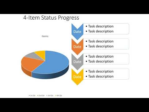 4 Item Status Progress Powerpoint Template