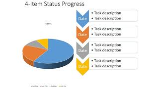 4-Item Status Progress PowerPoint Template