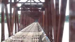 preview picture of video 'BNSF Ottumwa Sub BURLINGTON BRIDGE Eastbound Rear View'