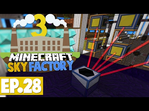 Minecraft Sky Factory 3 - Wither Skeleton Spawner! #28 [Modded Skyblock]