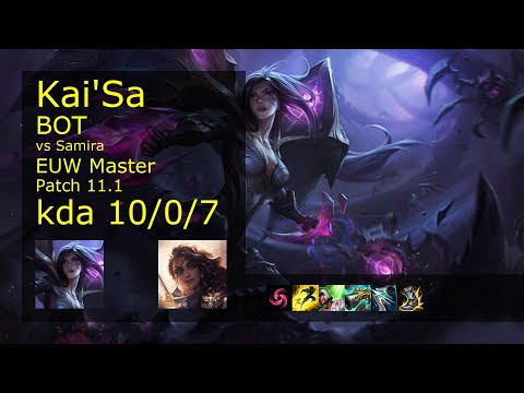 Kai'Sa ADC & Galio vs Samira & Alistar - EUW Master 10/0/7 Patch 11.1 Gameplay