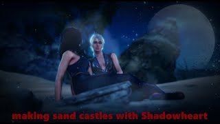 Baldur's Gate 3 -  Making sand castles with Shadowheart.