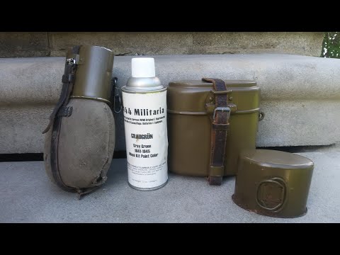 1944 Militaria WWII German Mess Kit Paint Review
