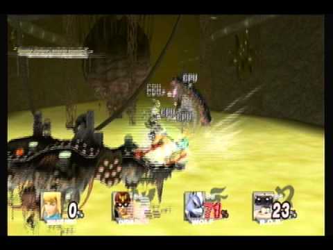 Super Smash Bros. Brawl Battle #118: Samus vs. Captain Falcon vs. Wolf vs. R.O.B.