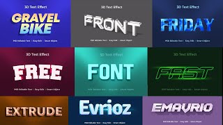34+ 3D Text Effect in PSD Photoshop Tutorial Part 71