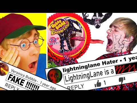 REACTING to MY HATERS and other Comments Do Not Eat Venom Hubba Bubba Video