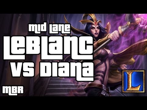 LeBlanc Vs Diana Mid Lane - Season 4 League of Legends Gameplay - HD