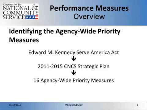 Overview of CNCS Priorities and Performance Measures