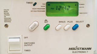 Horstmann Electronic 7 Water Heater Boiler Controller User Guide Set Economy Boost Timer Instruction