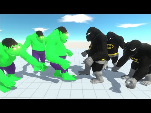 3 HULK GORO VS 3 BATMAN GORO - ANIMAL REVOLT BATTLE SIMULATOR