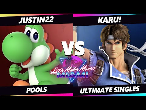 Let's Make Moves Miami - Justin22 (Yoshi) Vs. Karu! (Richter) SSBU Ultimate Tournament