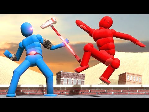 Super Hero NPC fights the Smart AI! (with Active Ragdoll Physics)
