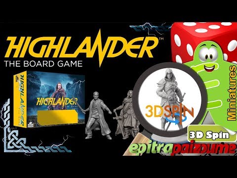 Highlander The Board Game - 3D Spinning Miniatures by Epitrapaizoume