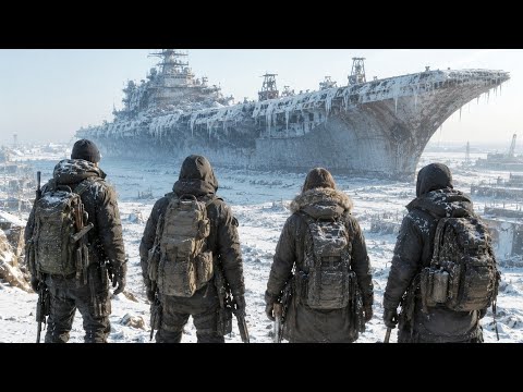 Survivors Discover Colossal Frozen Warship Abandoned After Hit by Huge Iceberg After End of World