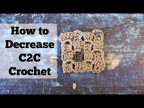 How To Decrease C2c Crochet Corner To Corner Method Video Tutorial