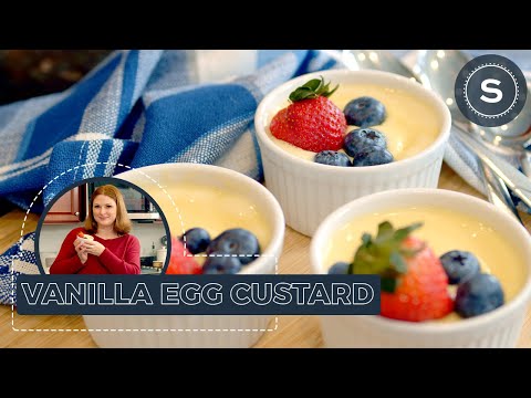 How to Make Vanilla Custard - Creamy Vanilla Egg Custard