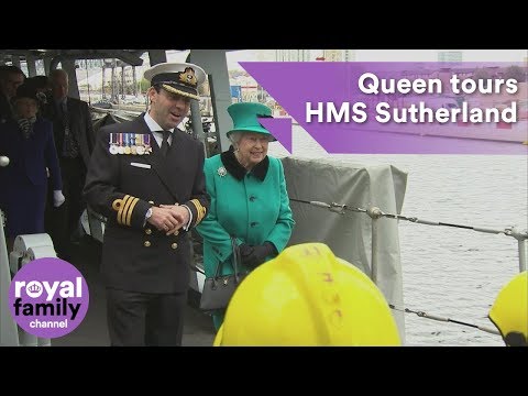 Queen tours HMS Sutherland on 20th anniversary