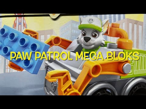 PAW PATROL MEGA BLOKS: UNBOXING ROCKY’S CITY RECYCLING TRUCK - Let’s play