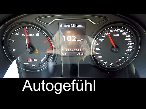 2016 Audi RS3 Sportback acceleration 0-100 km/h 0-60 mph quattro - Autogefühl