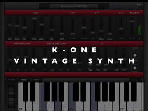 K-One Vintage Analogue Synth - iOS and AUv3
